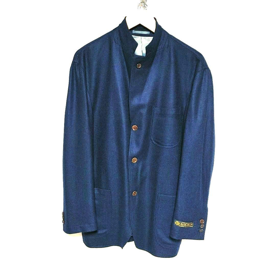 Loro Piano カシミヤ混　テーラードジャケット　ネイビー　大きめ　L