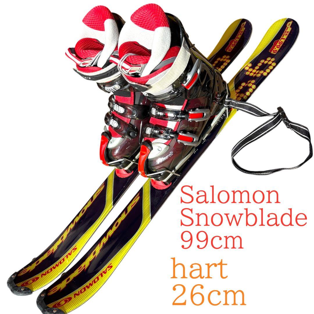 メンズショートスキーセット　ファンスキー　　Salomon 26ｃｍ　hart