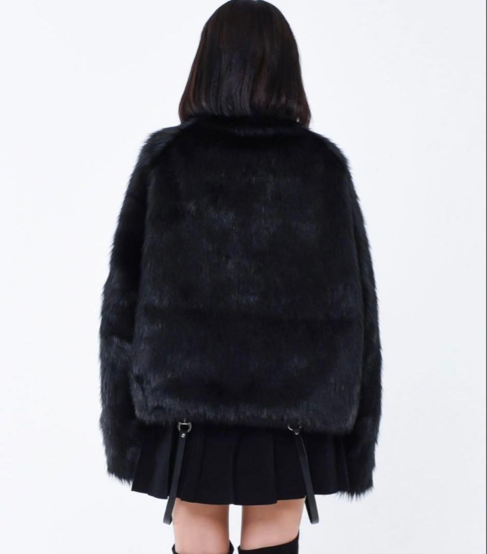 『REFLEM/レフレム』ベルト付きクロップファージャケット タグ付き