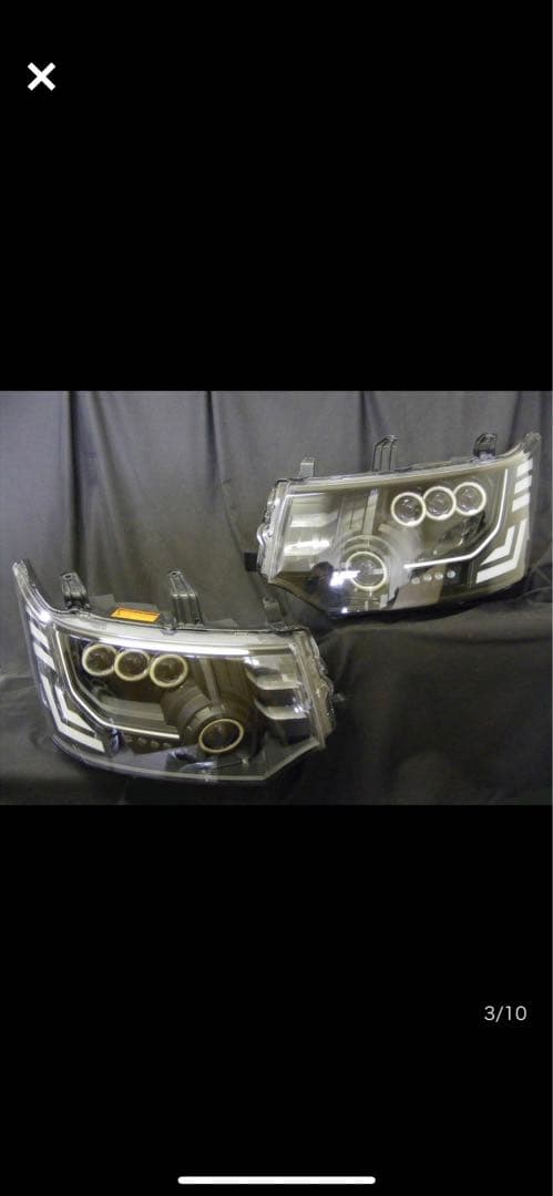 極光工房　デリカD5 LEDワンオフカスタムヘッドライト