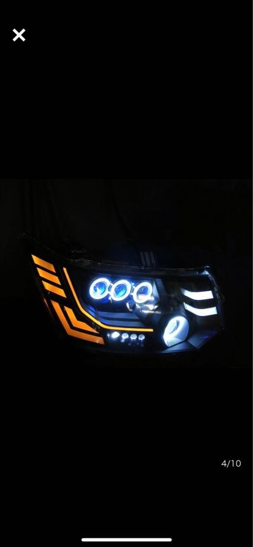 極光工房　デリカD5 LEDワンオフカスタムヘッドライト