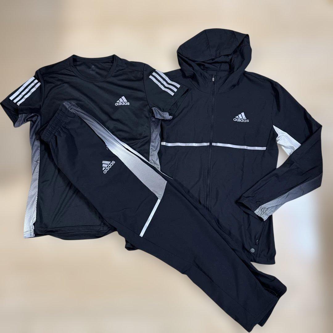 adidas オンザラン　ランニング上下セット Tシャツ