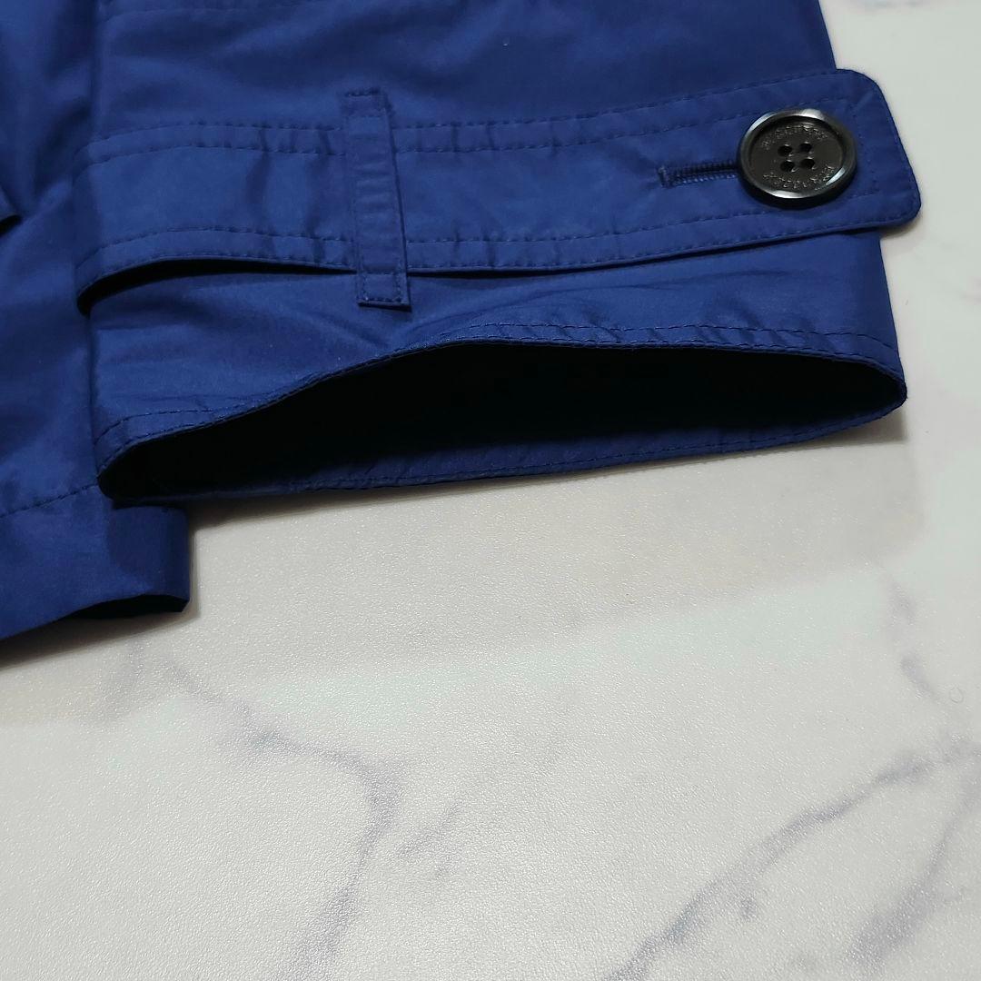 サイズ46/収納袋付☆バーバリーロンドン　スプリングコート　メガチェック　フード