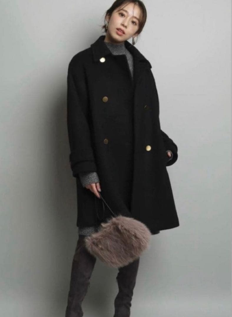 ☆新品タグ☆ジャスグリッティー ウールPコート 24AW M ¥58300