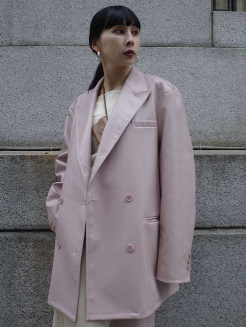 ameri LUSTER FAKE LEATHER JACKET ジャケット