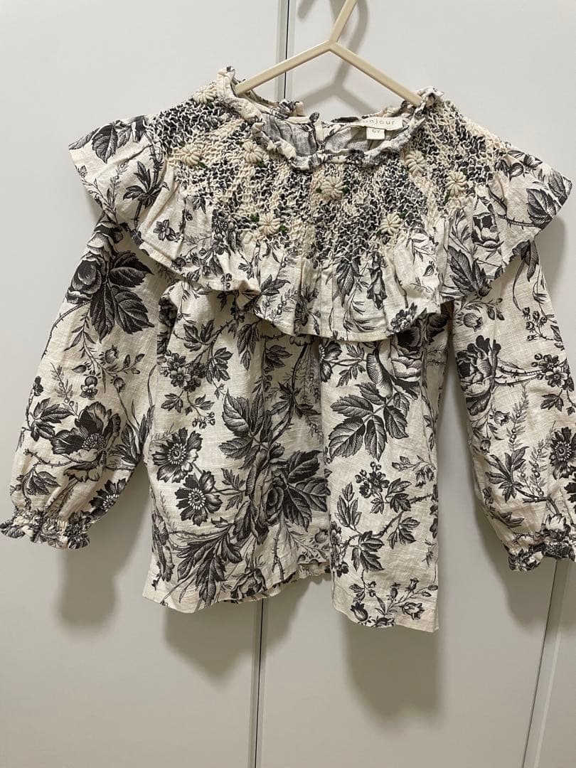 R*n様 bonjour diary♡花柄フリル長袖ブラウス 6Y