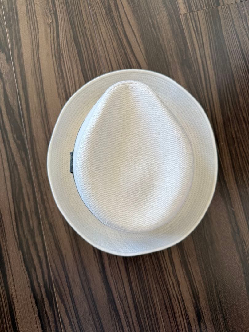 HERMES ホワイト ブラック ハット 59 エルメス パナマハット