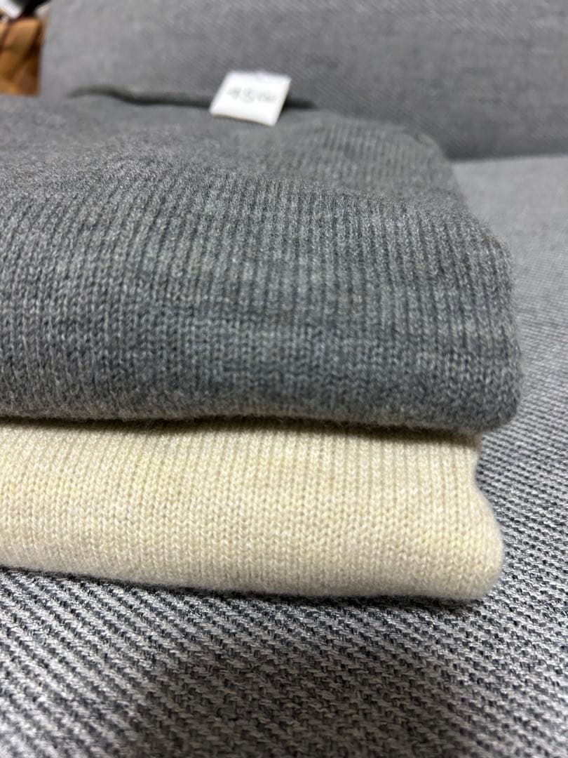 フロートのMベスト2025新作45Rウール100%①クリーム色新品未使用