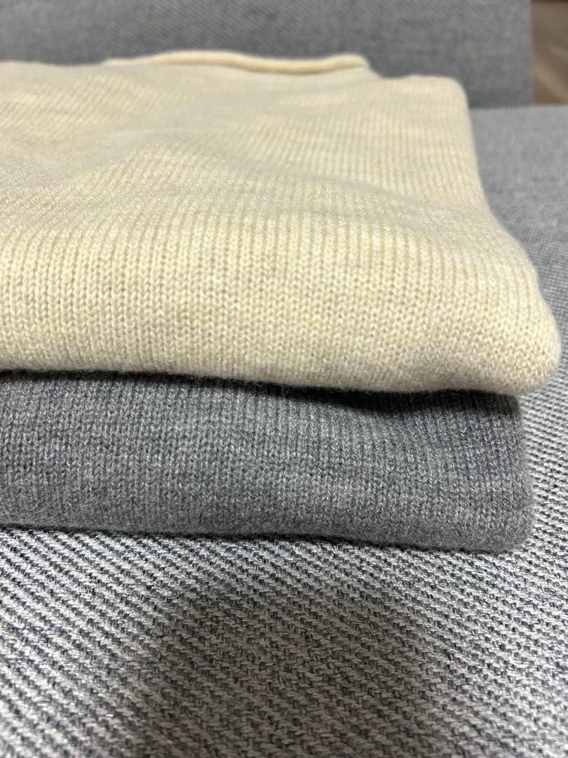 フロートのMベスト2025新作45Rウール100%①クリーム色新品未使用