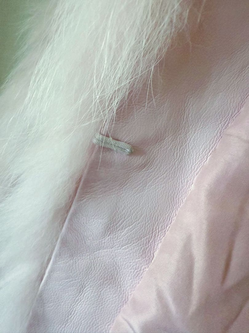 【新品未使用】ピンク フォックスファー コート 本毛皮 リアルファー 美品