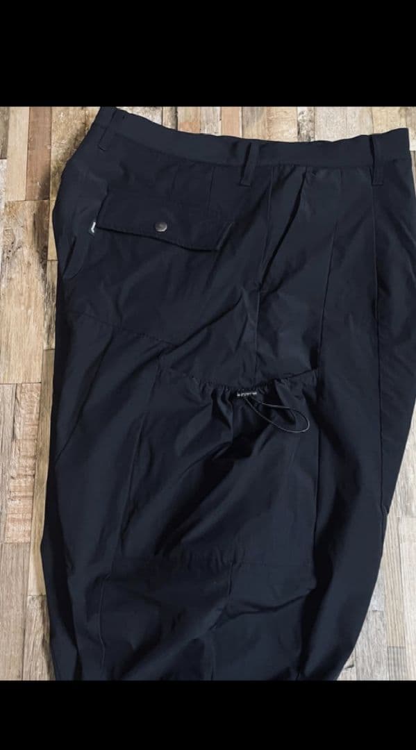 完売品　「GRAMB」Black Layered Rib Cargo Pants
