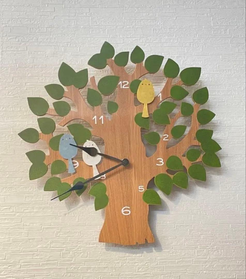 インターフォルム　掛時計　小鳥振り子付きムーブメント時計　トゥルル