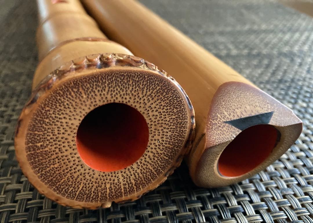 琴古流尺八　【銘有り】二尺二寸管　二印