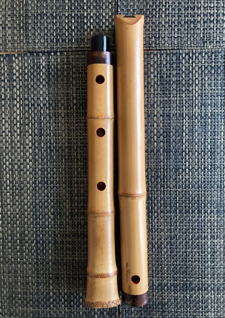 琴古流尺八　【銘有り】二尺二寸管　二印