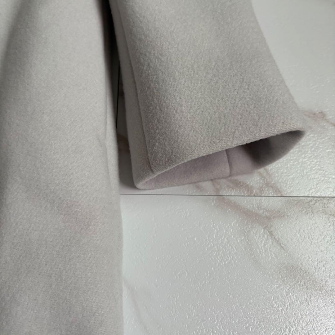 美品◆YOKO CHAN ヨーコチャン ヘムスカラップ コート 36 S