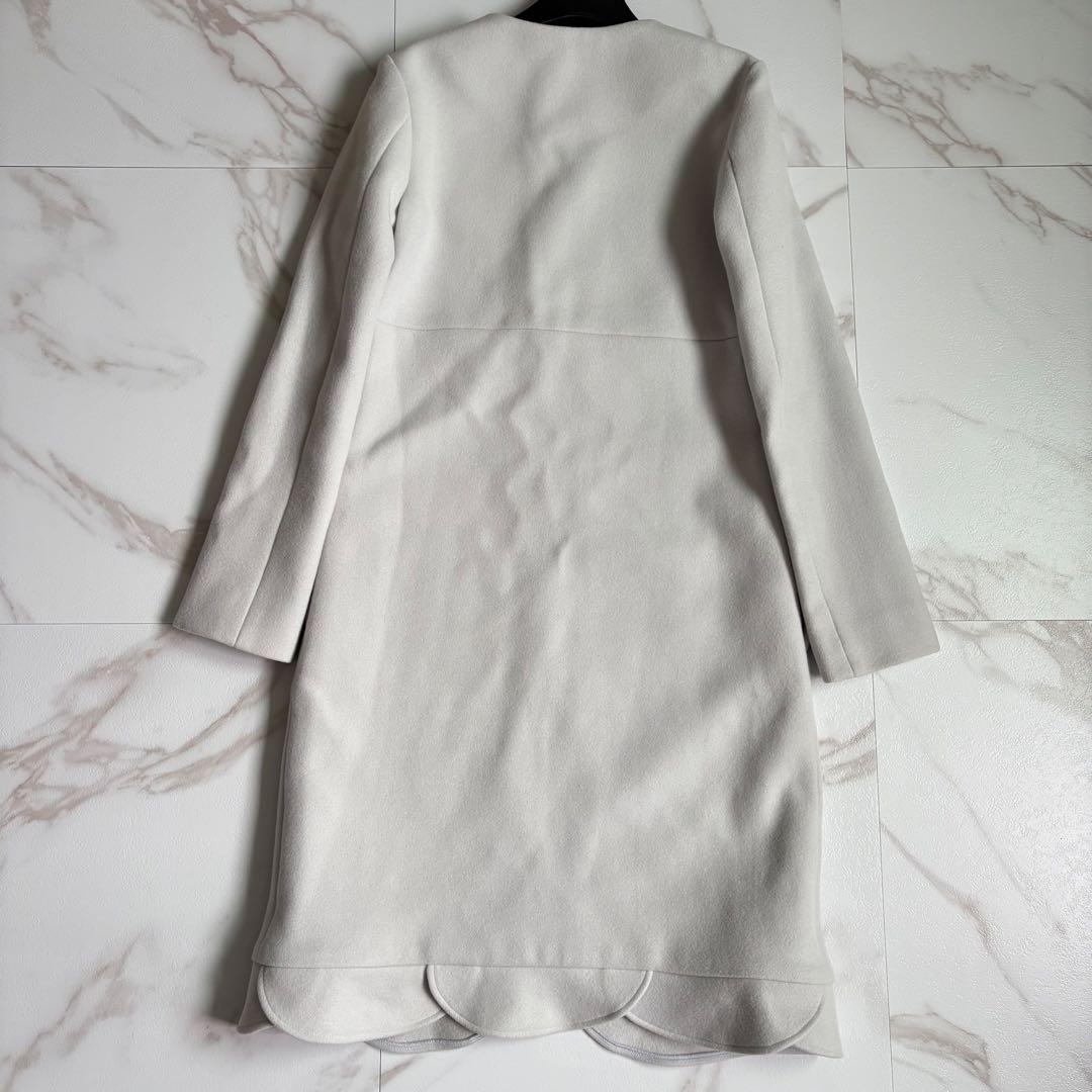 美品◆YOKO CHAN ヨーコチャン ヘムスカラップ コート 36 S