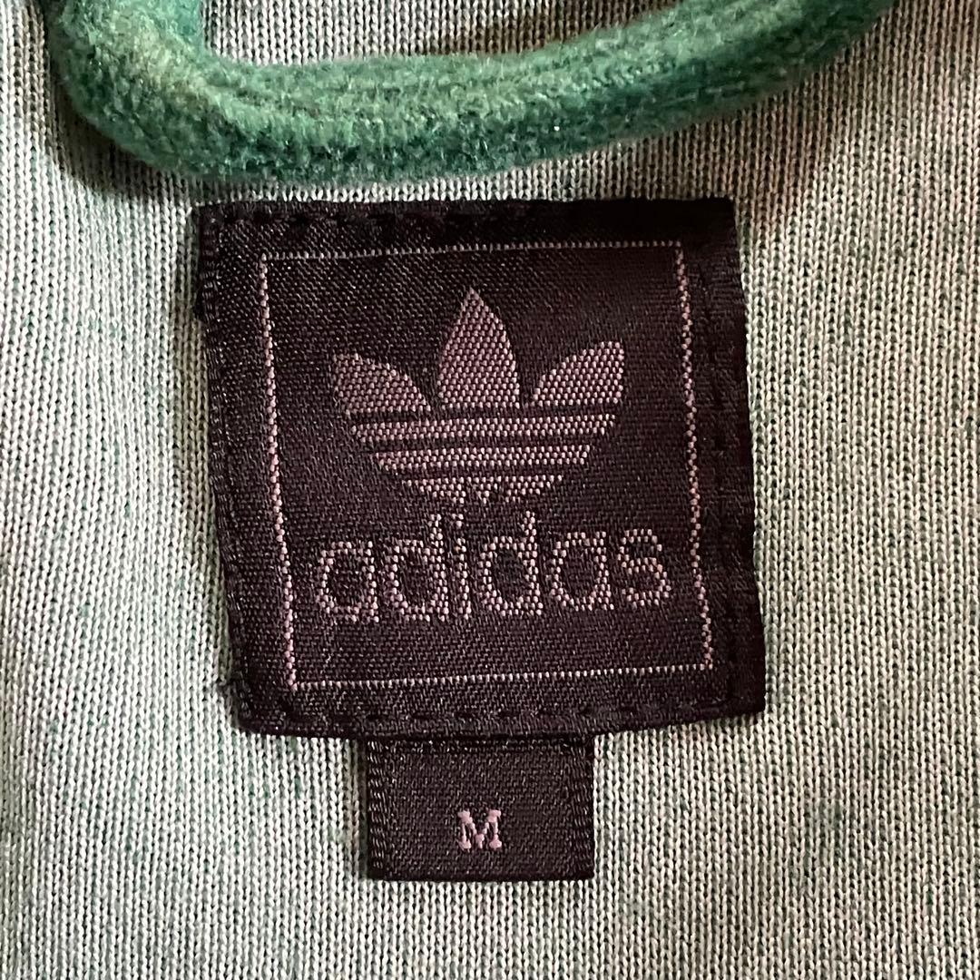adidas トラックジャケット　ジャージ　ベロア　緑　白　松村北斗 XL