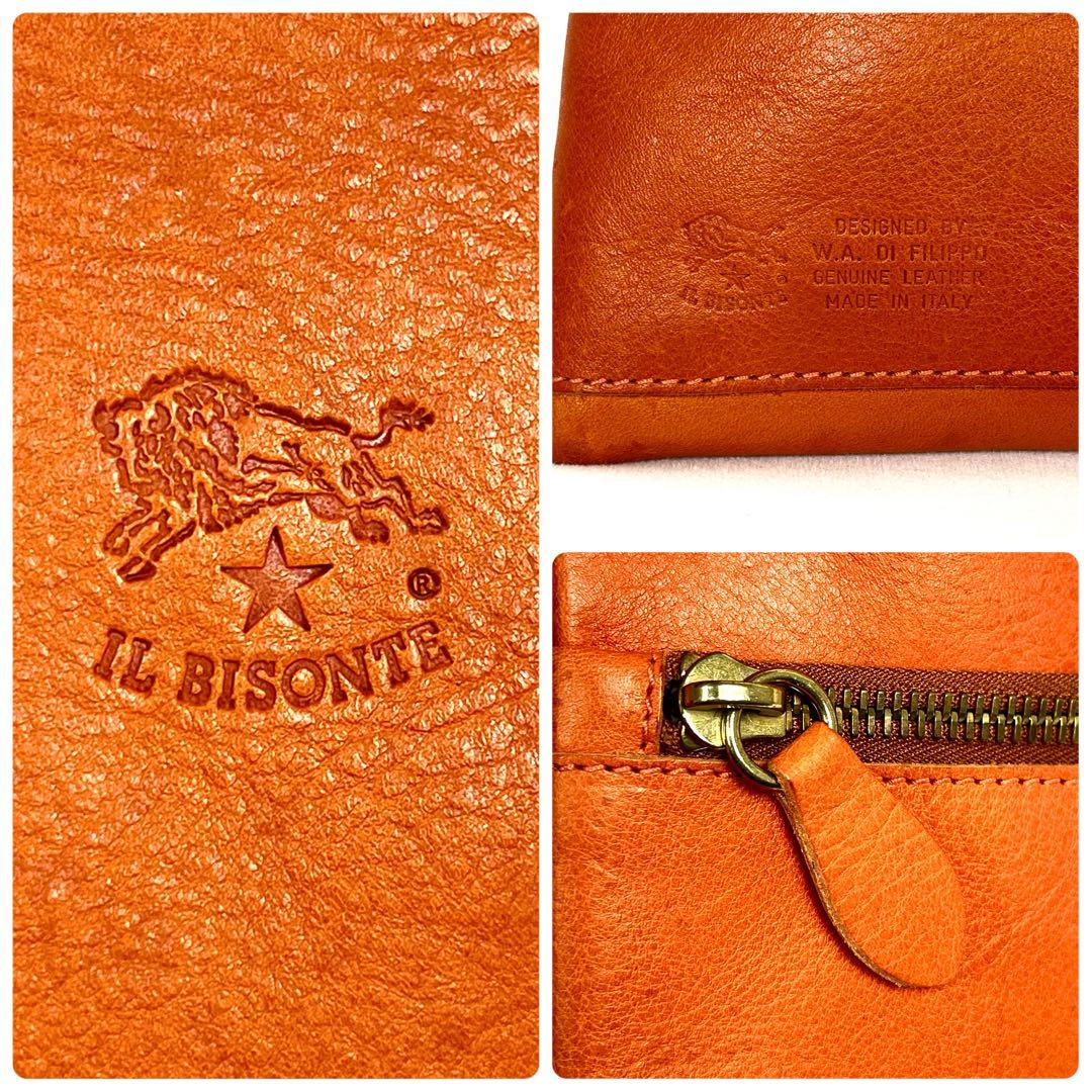 イルビゾンテ　サコッシュ　オールレザー　ショルダーバッグ　ロゴ型押し　極美品