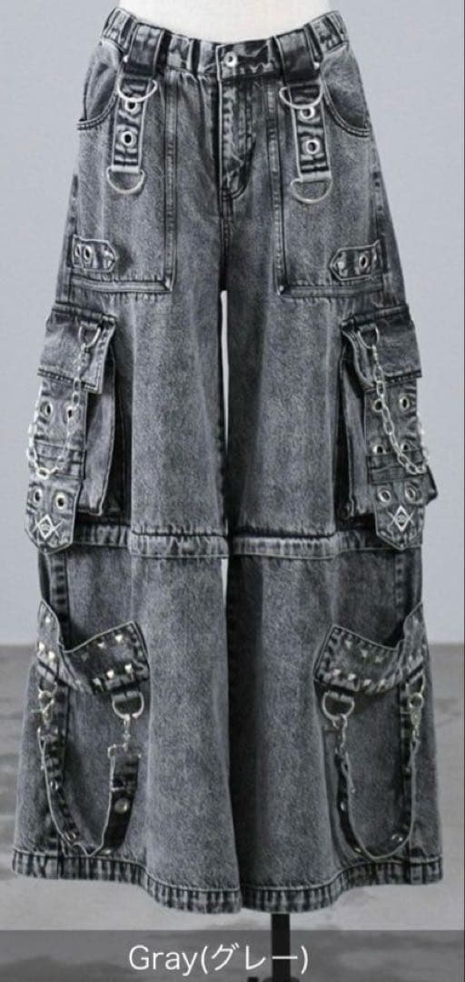 REFLEM/レフレム　2WAYワイドデニムカーゴパンツ
