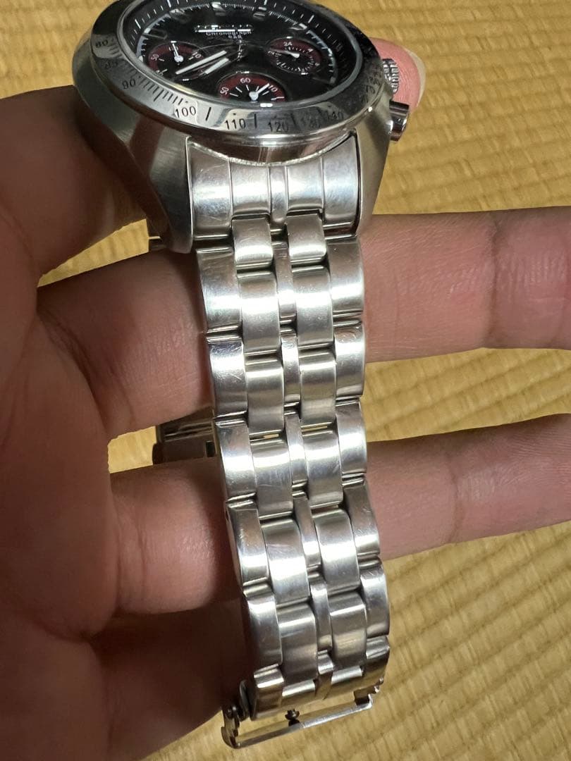 セイコー クロノグラフ ブラック 腕時計