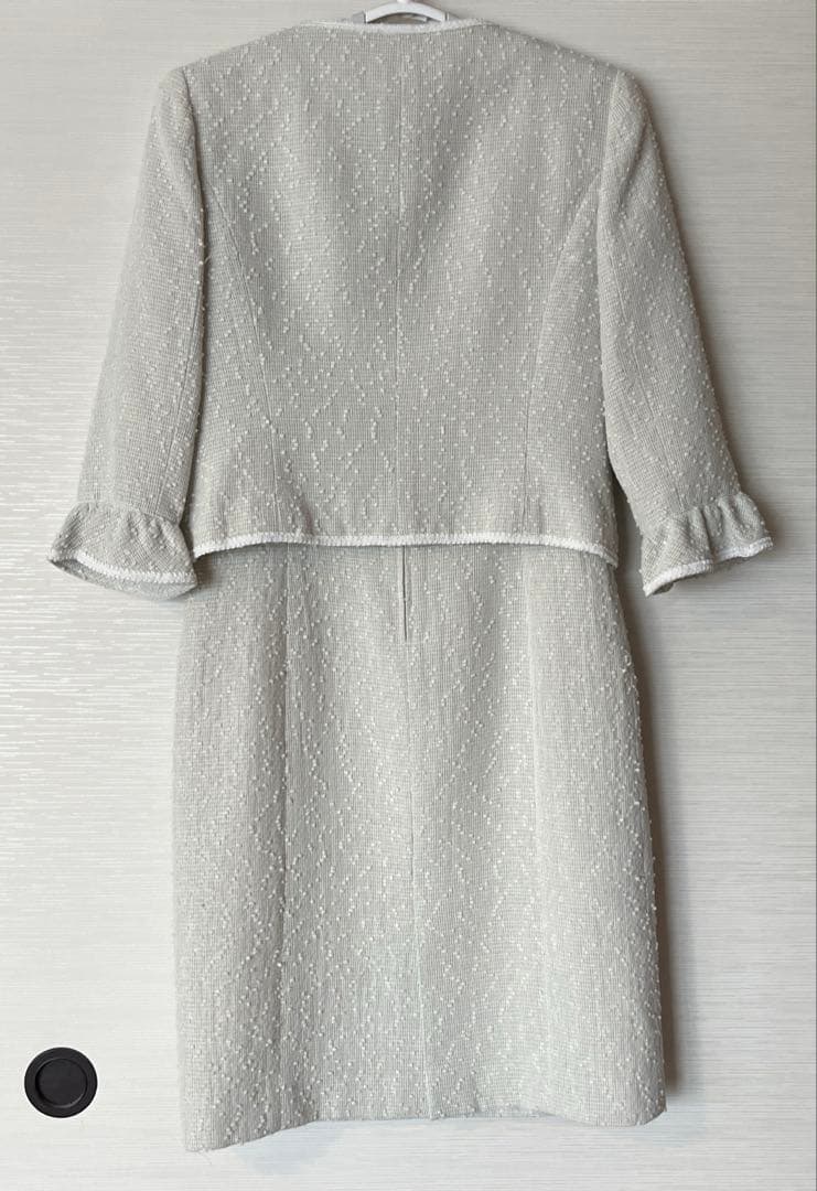 上品Harrodsハロッズ ライトグレー 大人ワンピーススーツ セット