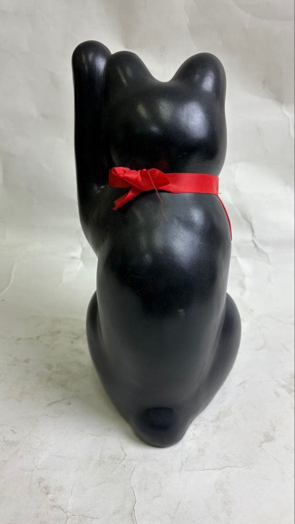 招き猫　30㌢　伏見稲荷購入　千客万来　黒左手　大福運　一尺　神社　商売　神様