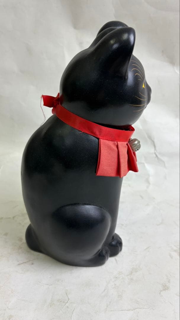 招き猫　30㌢　伏見稲荷購入　千客万来　黒左手　大福運　一尺　神社　商売　神様