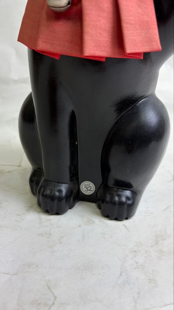 招き猫　30㌢　伏見稲荷購入　千客万来　黒左手　大福運　一尺　神社　商売　神様