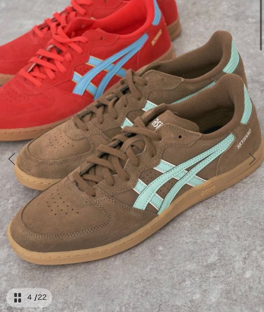 ASICS SKYHAND OG ブラウン/ミント 24.5cm