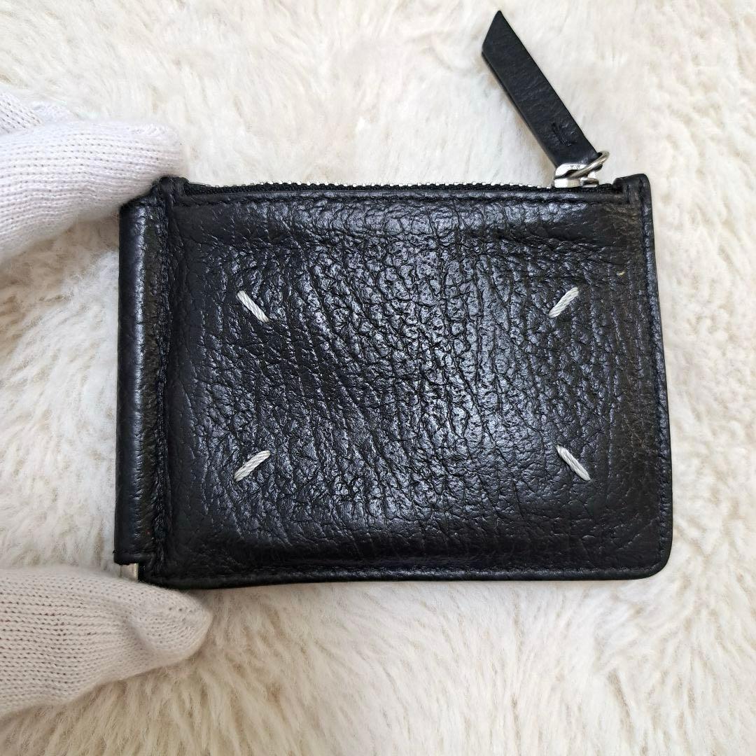 ✨付属品完備✨マルジェラ　マネークリップ　小銭入れ　ケース　ステッチ