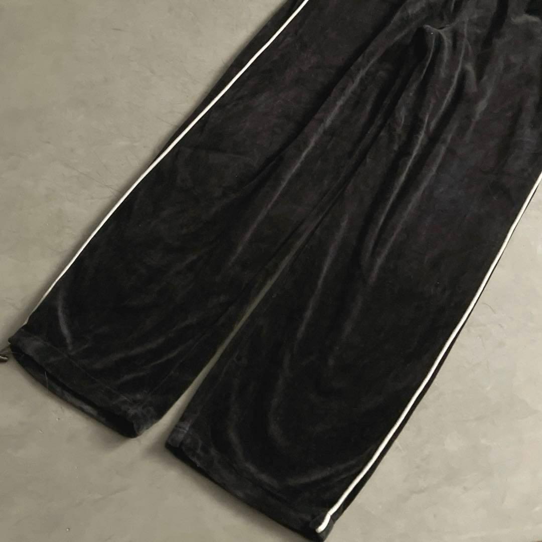 stussy ベロアサイドライン　イージーパンツ　BLACK