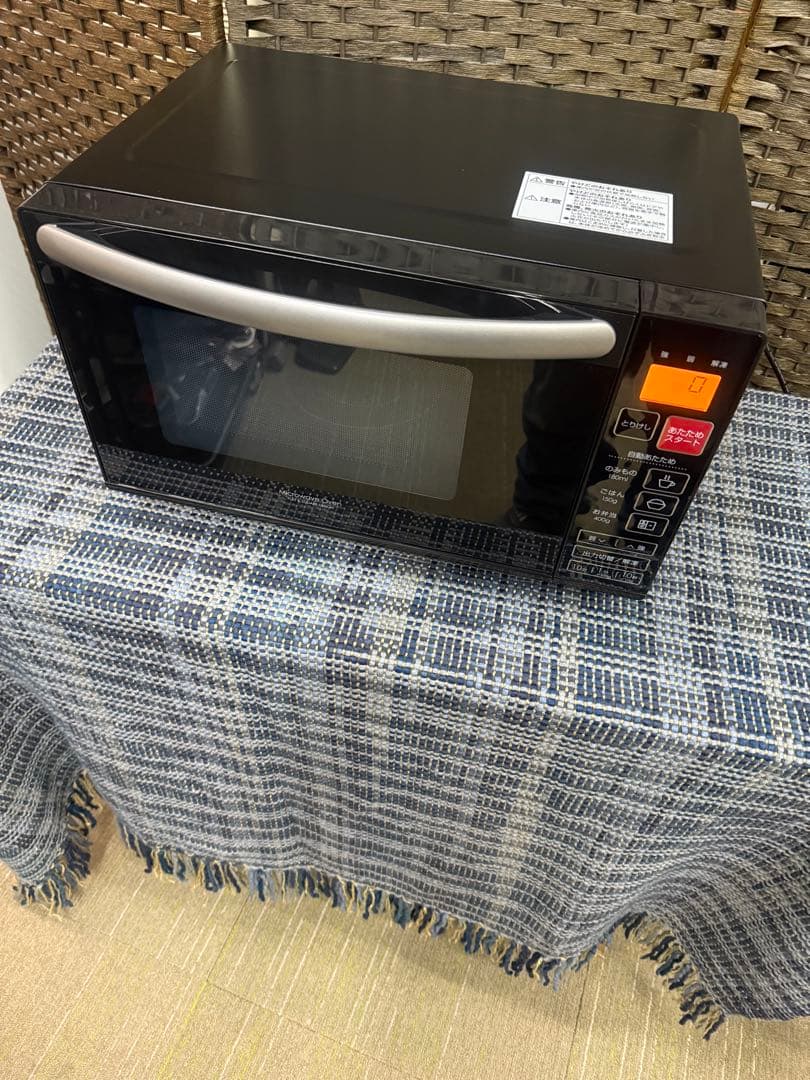 【洗浄消毒作業済】ニトリ　フラットテーブル　電子レンジ　EM-520X _BK