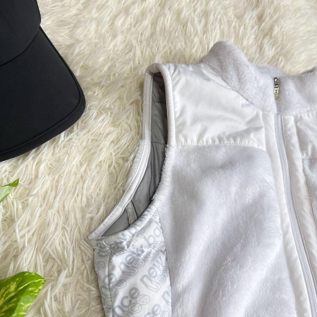 【ニューバランスゴルフ】美品 ワンピース ボア ホワイト 0サイズ レディース