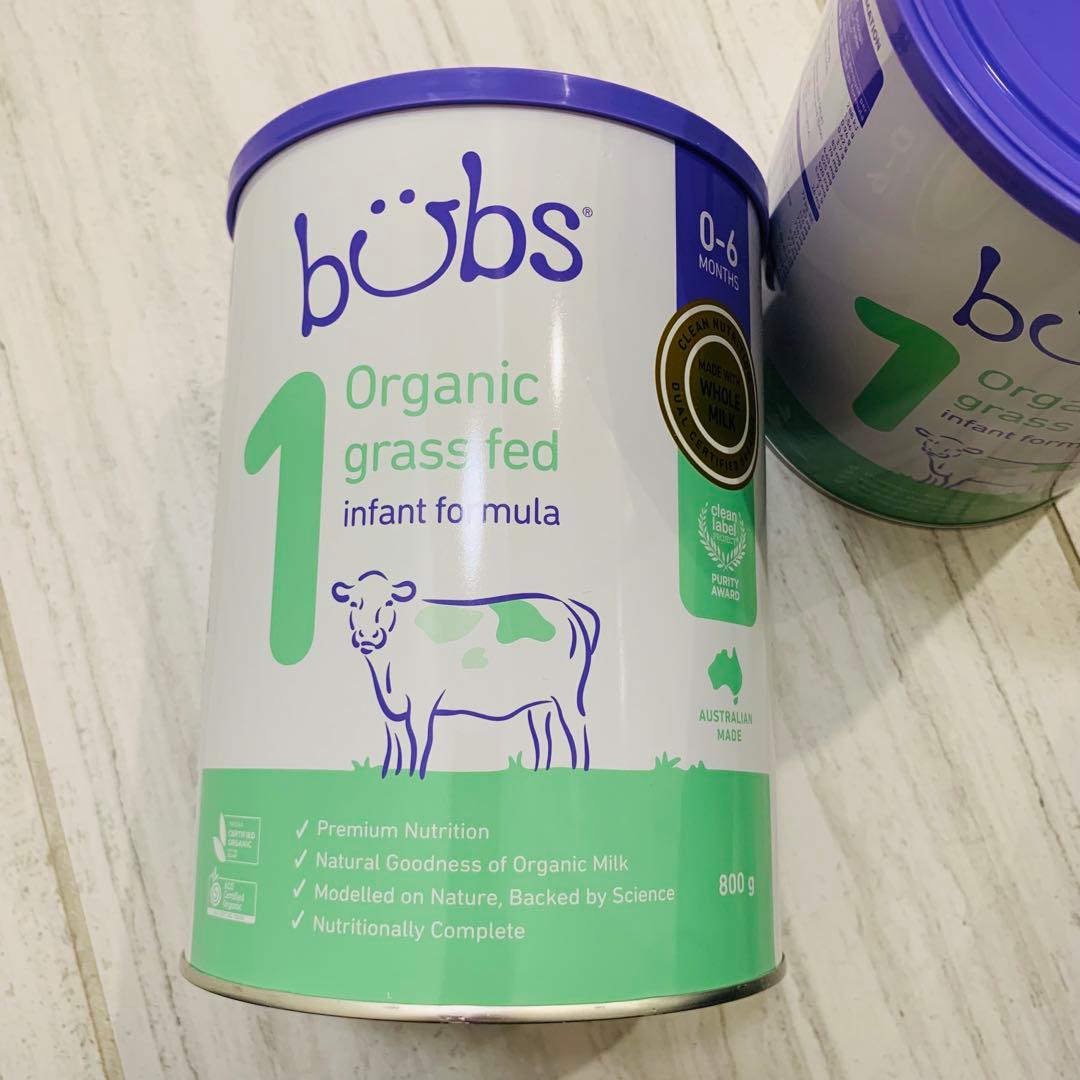 Bubsオーガニック粉ミルク(ステップ1)0〜6ヶ月用 800g 4缶