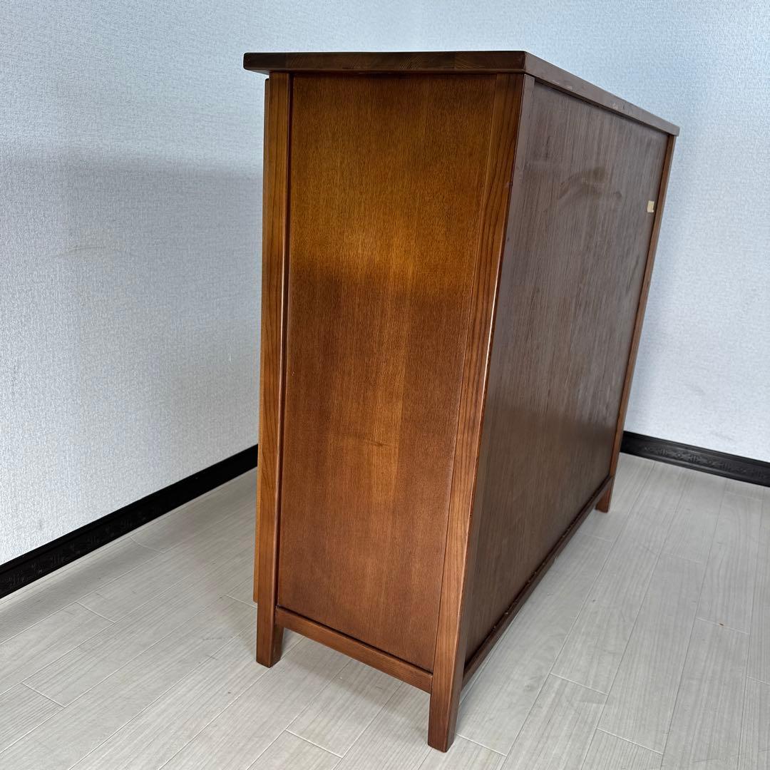 マルヨシ民芸 キャビネット サイドボード ステンドグラス 真鍮取手 i4※