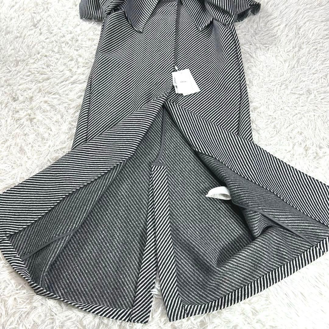 新品未使用タグ付き✨AMERI 2WAY ケープパフスリーブ コート　S 黒白