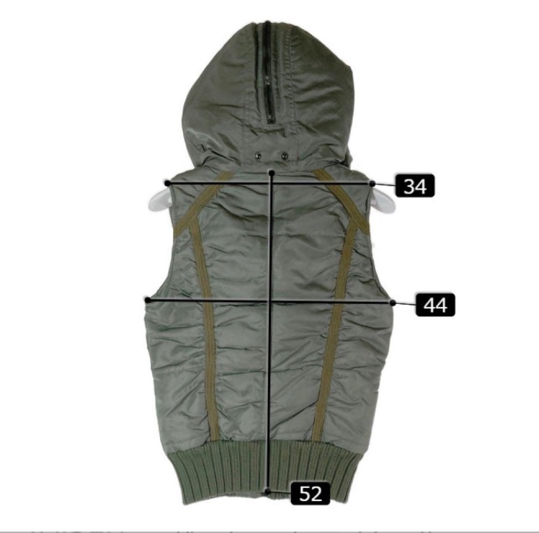 【激レア】AVIREX ダウンベスト　ファーフード　Mサイズ