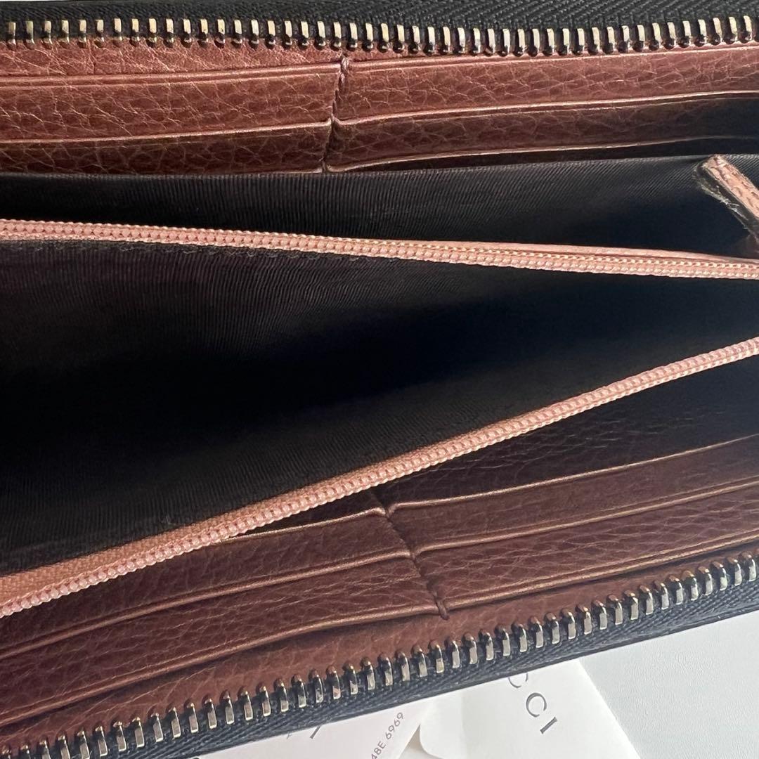 16 美品 GUCCI グッチ SOHO 長財布 ラウンドファスナー