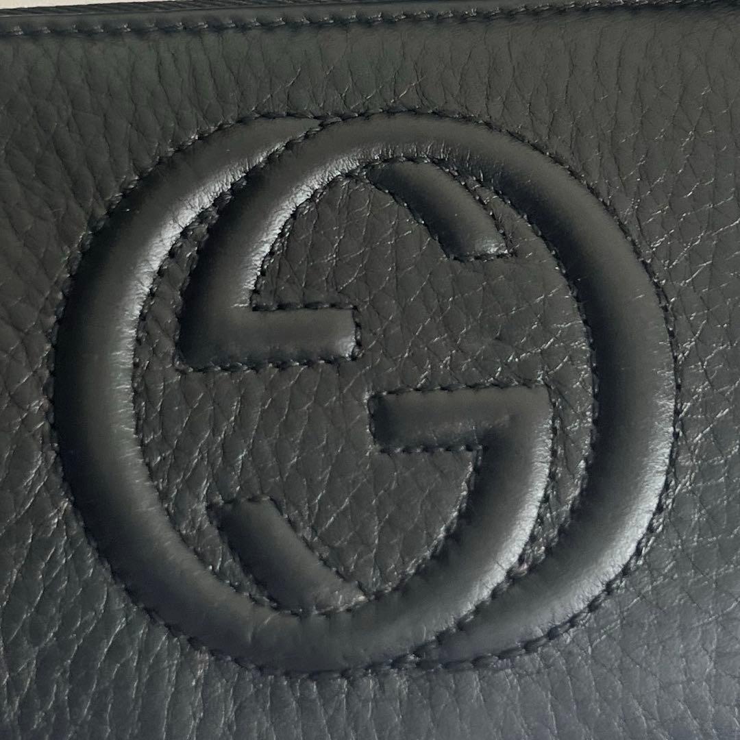 16 美品 GUCCI グッチ SOHO 長財布 ラウンドファスナー