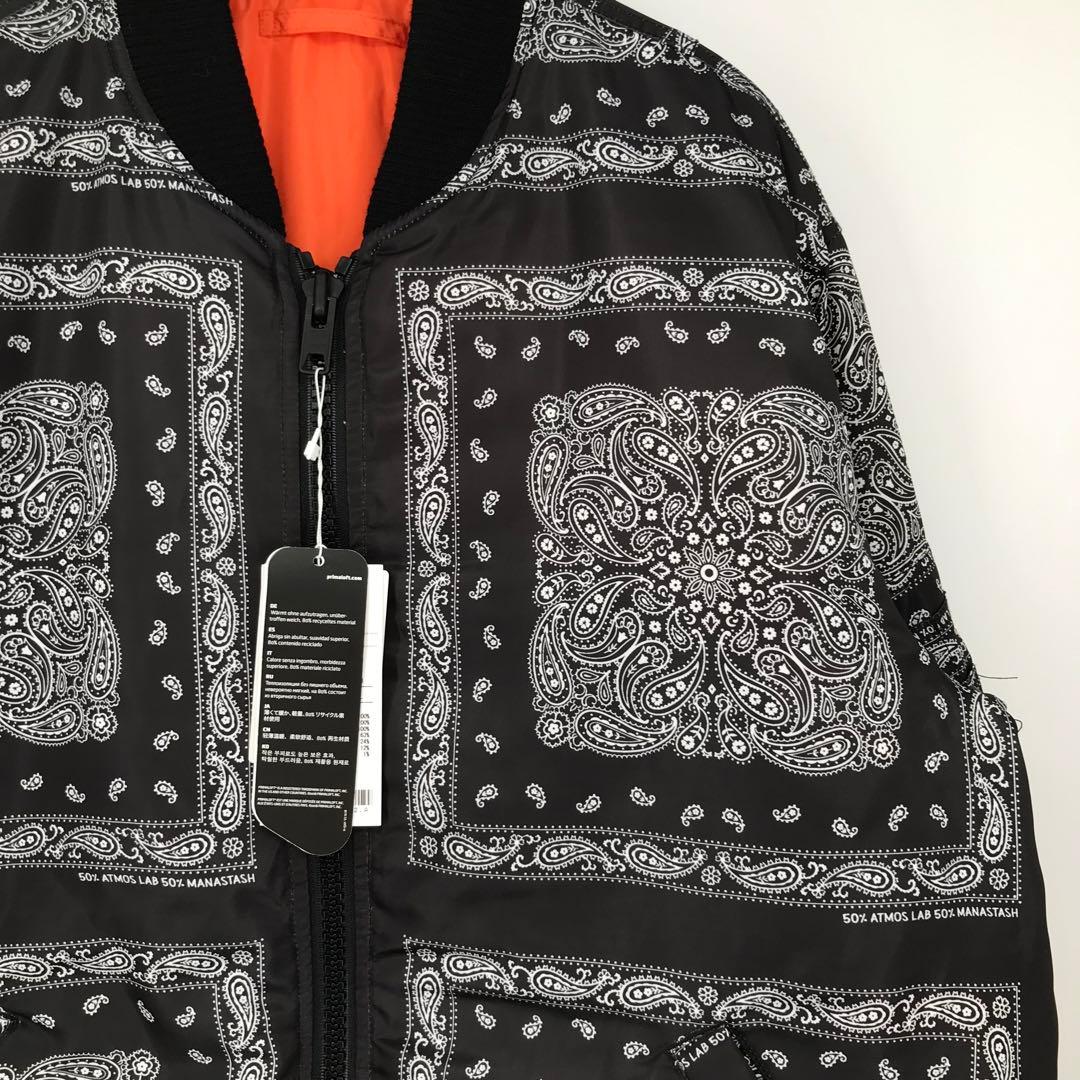 【未使用】マナスタッシュ×アトモス　MA-1　ペイズリー　バンダナ