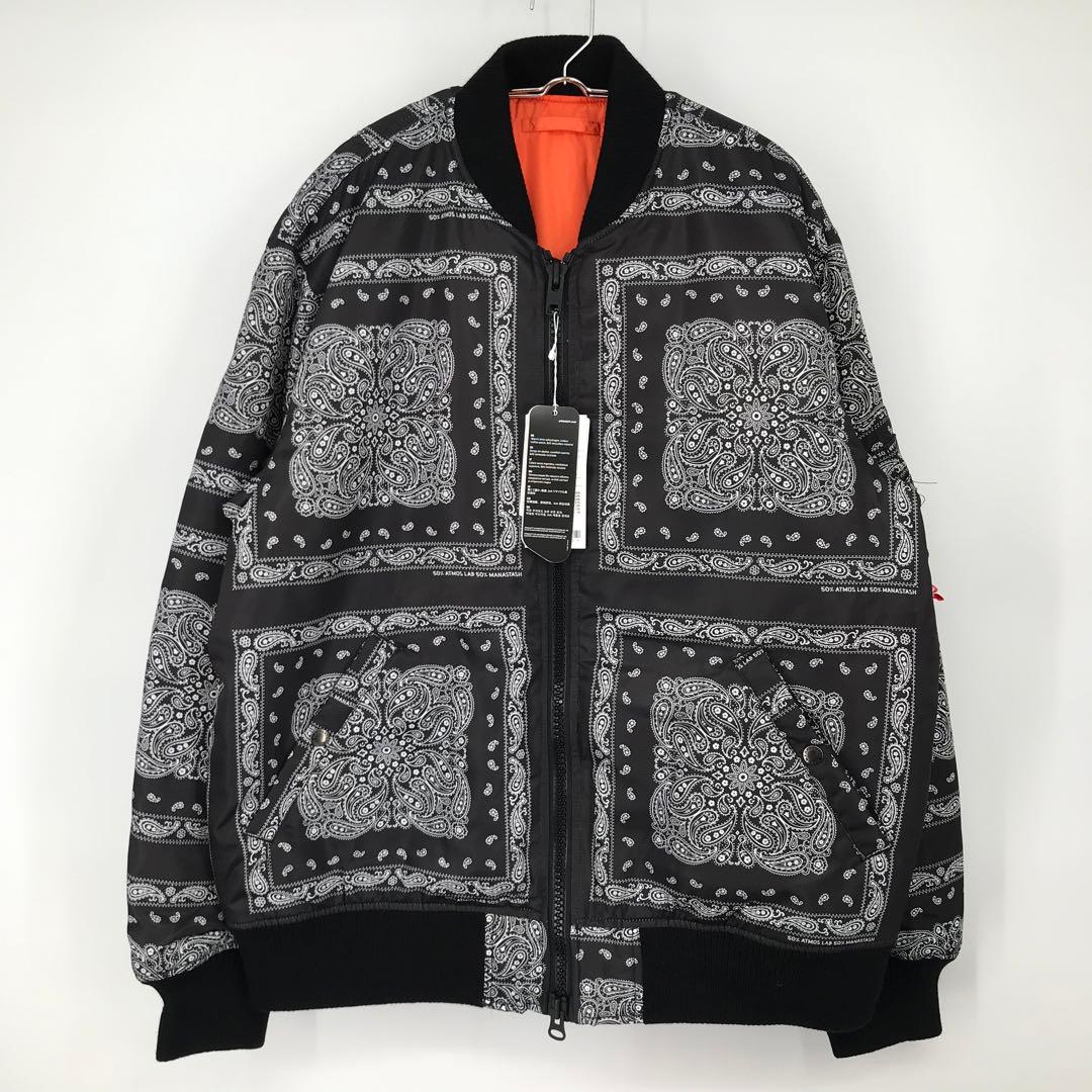 【未使用】マナスタッシュ×アトモス　MA-1　ペイズリー　バンダナ