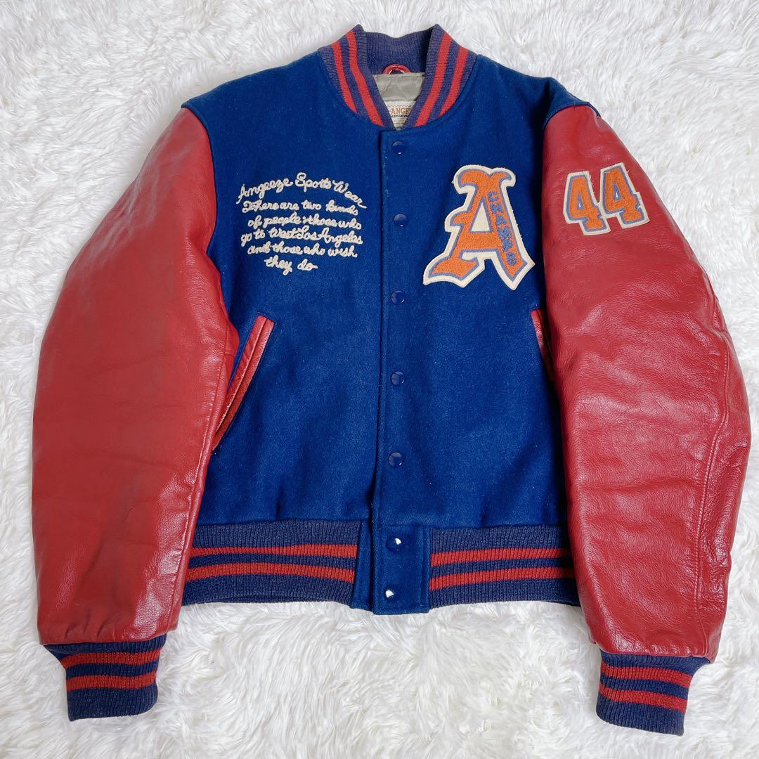 USA製　ヴィンテージ　スタジャン 袖革　golden bear 海外サイズM