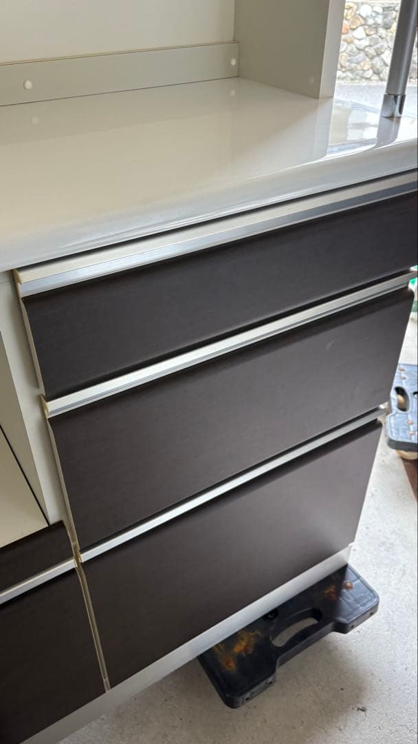 日本製（大川家具）食器棚キッチンボード(幅114cm)