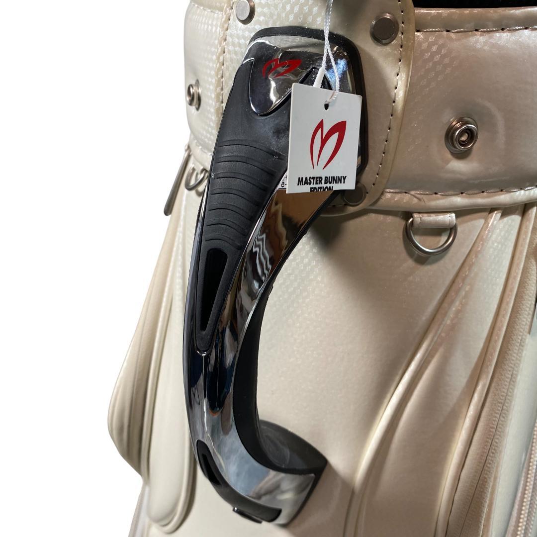 パーリーゲイツ×マスターバニー フード付き キャディバッグ ホワイト ゴルフ