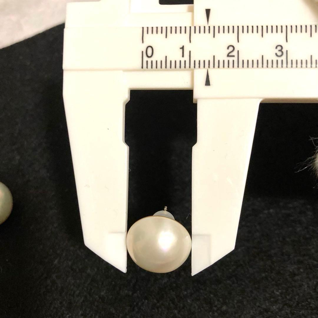 K14WG マベパール　ピアス（両耳セット）直径14mm 美品