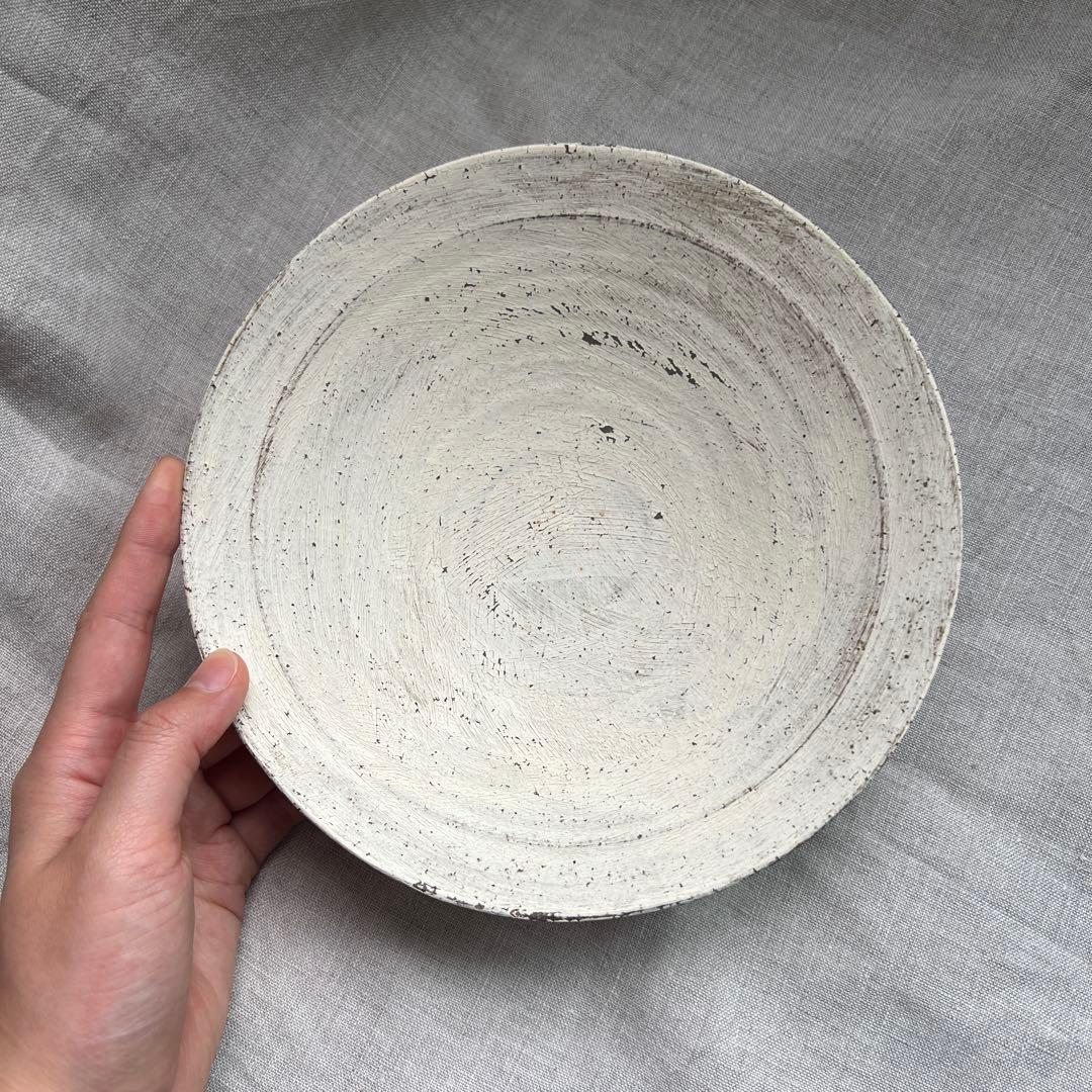 二階堂明弘さん　焼き締め白　平皿