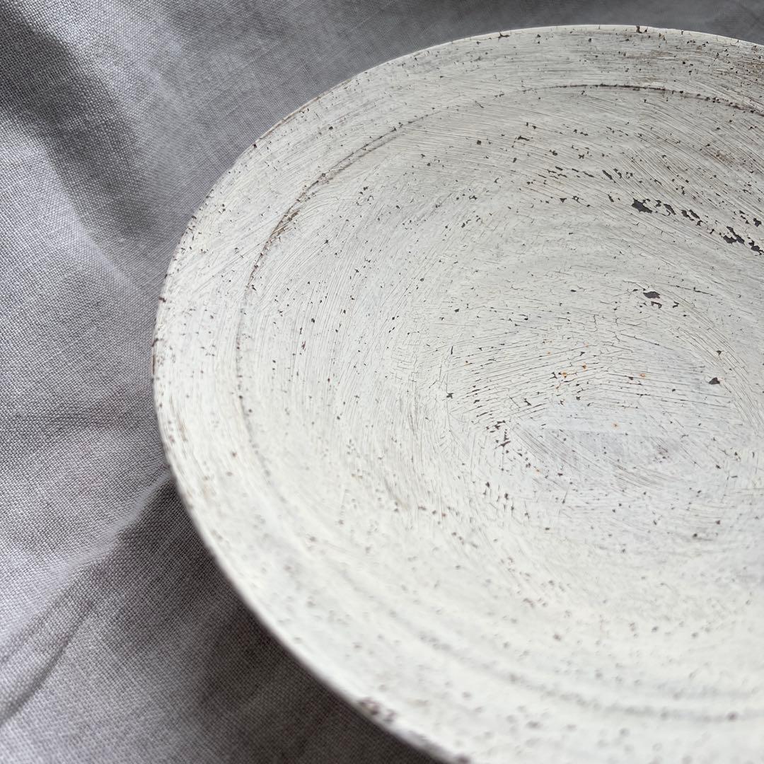 二階堂明弘さん　焼き締め白　平皿