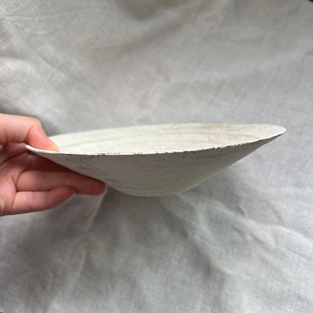 二階堂明弘さん　焼き締め白　平皿
