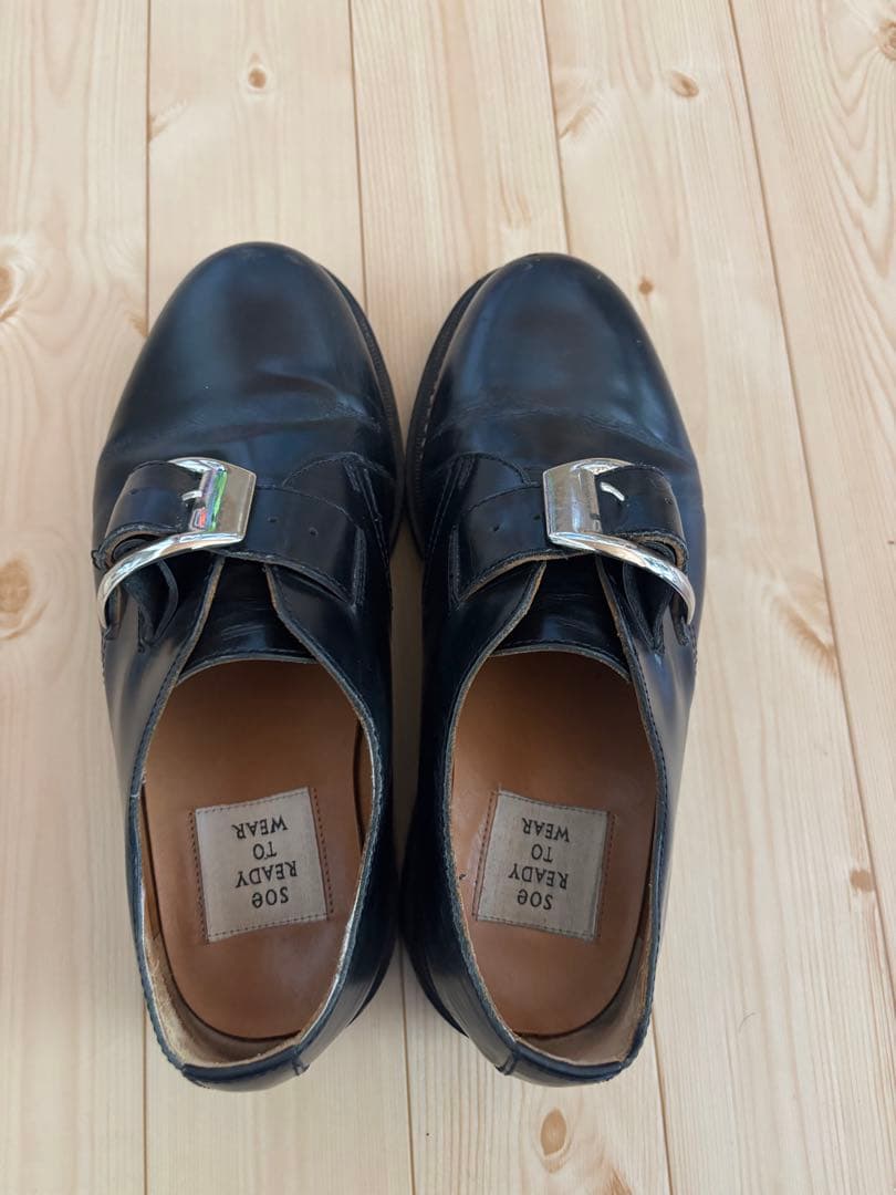 soe One Buckle Plain Toe Shoes（BLK）　1