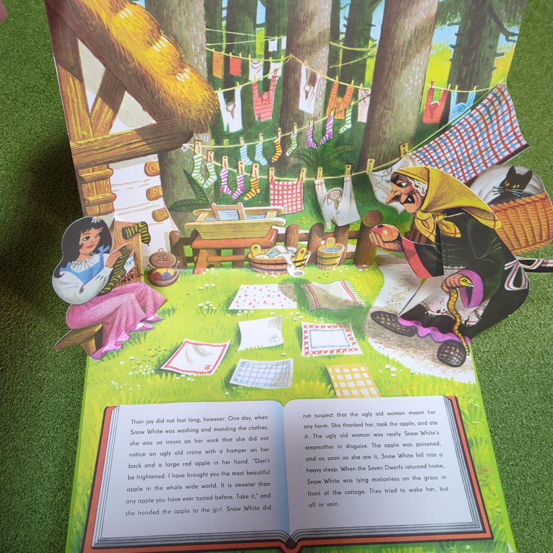 チェコの仕掛けヴィンテージ絵本　白雪姫